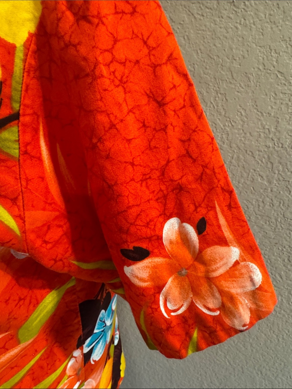 Sears Red Tropical Floral Button-Down Shirt - Picture 5 of 10